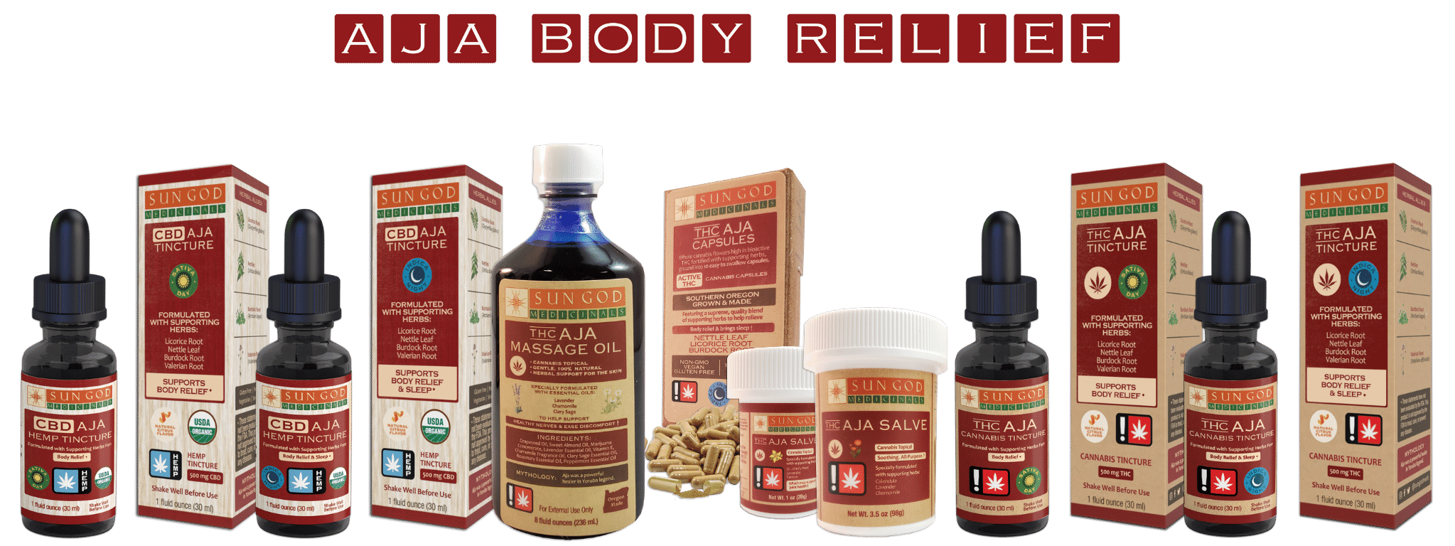 Herbal Products For Body Relief - by Sun God Medicinals