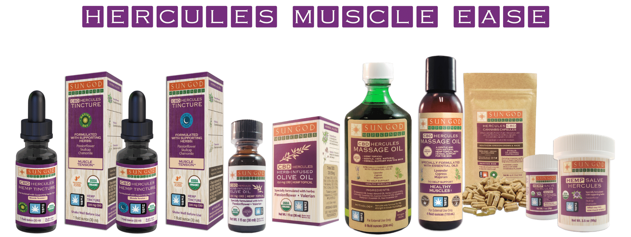 Herbal Products For Muscle Ease - by Sun God Medicinals