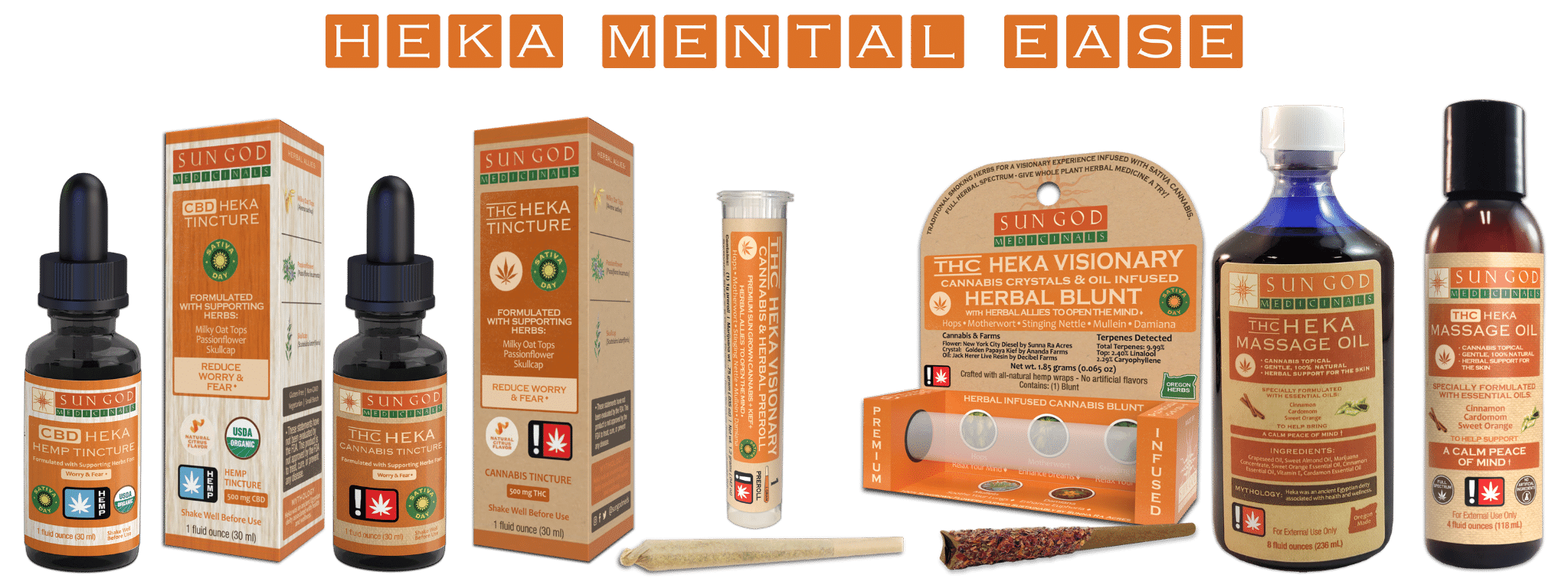 Herbal Products For Mental Ease and Mood Support - by Sun God Medicinals