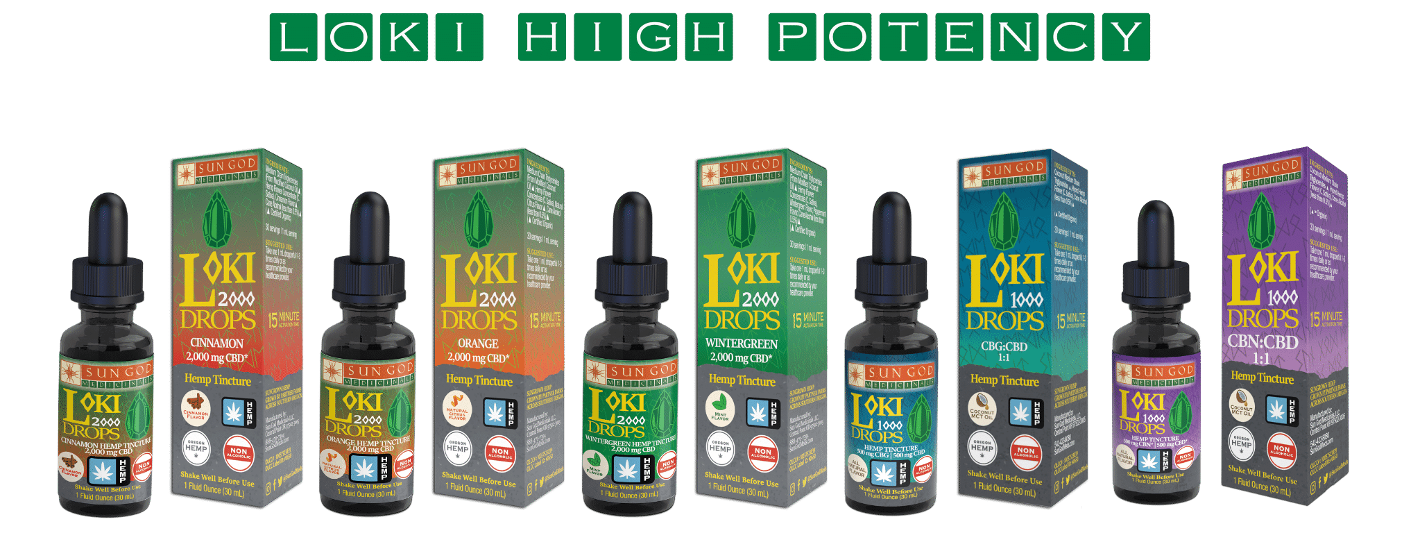 High Potency Hemp Products - by Sun God Medicinals